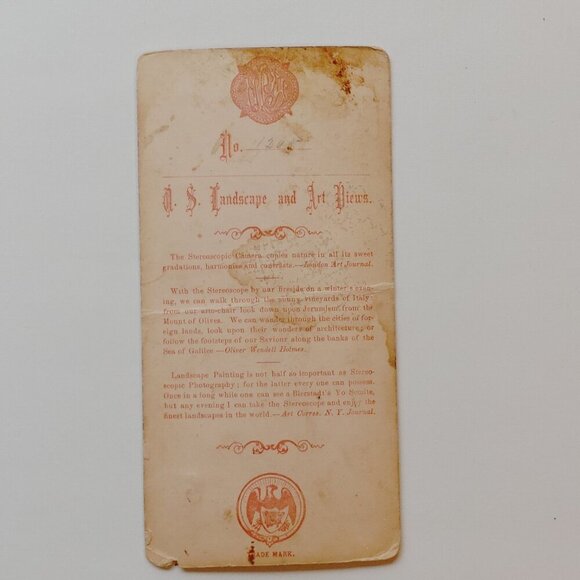 ANTIQUE Stereograph Card United States Capitol Building from the Botanic Gardens - Picture 4 of 6